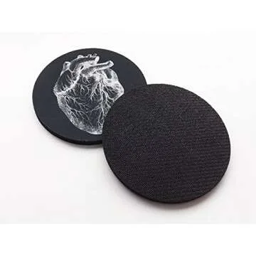 Anatomy Goth Gift Set of 4 or 6 Drink Coasters Skull Anatomical Heart Male Nurse Practitioner Doctor Physician Assistant