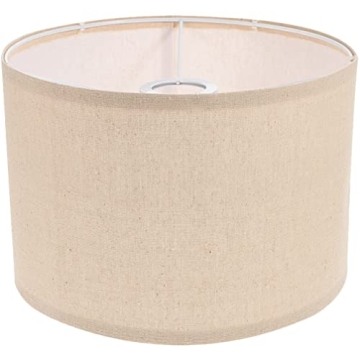 Beavorty 1Pcs Collapsible Lampshade Drum Lampshade Linen Light Cover Fabric Lampshades Desktop Lamp Shade Wall Lamp Shade for Table Lamps Floor Lamps