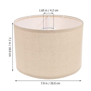 Beavorty 1Pcs Collapsible Lampshade Drum Lampshade Linen Light Cover Fabric Lampshades Desktop Lamp Shade Wall Lamp Shade for Table Lamps Floor Lamps