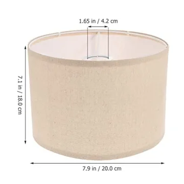 Beavorty 1Pcs Collapsible Lampshade Drum Lampshade Linen Light Cover Fabric Lampshades Desktop Lamp Shade Wall Lamp Shade for Table Lamps Floor Lamps