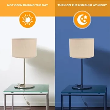 Beavorty 1Pcs Collapsible Lampshade Drum Lampshade Linen Light Cover Fabric Lampshades Desktop Lamp Shade Wall Lamp Shade for Table Lamps Floor Lamps