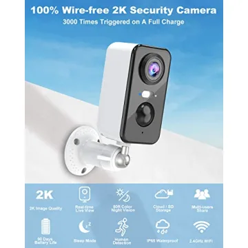 2K Color Night Vision WiFi Security Camera with Spotlight