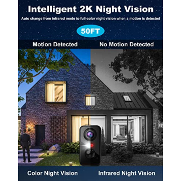 2K Color Night Vision WiFi Security Camera with Spotlight