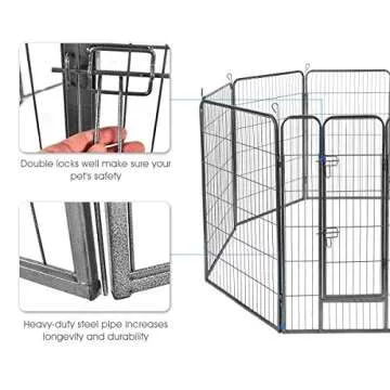 Durable 48 Inch Dog Playpen with Door for Pets