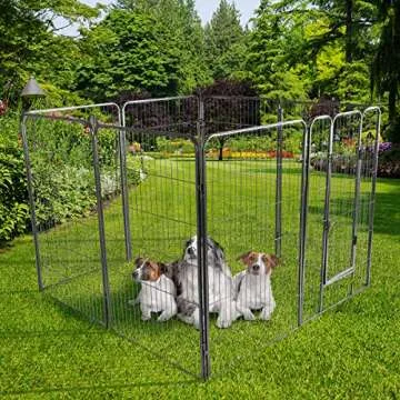 Durable 48 Inch Dog Playpen with Door for Pets