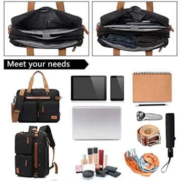 VITARVIX 3 in 1 Laptop Bag for Work and Travel
