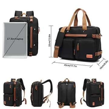 VITARVIX 3 in 1 Laptop Bag for Work and Travel