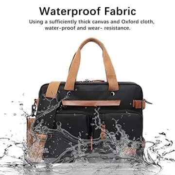 VITARVIX 3 in 1 Laptop Bag for Work and Travel