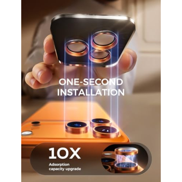 MAGIC JOHN for iPhone 17 Pro Max/17 Pro Camera Lens Protector [Alignment Kit&1:1 Invisible Fit] 9H A...