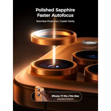 MAGIC JOHN iPhone 17 Pro Lens Protector with Easy Install