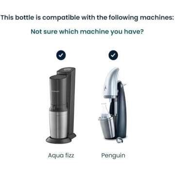 sodastream - Carbonating Carafe for Aqua Fizz machines | Eco-Friendly Reusable Glass Bottle | Keeps ...