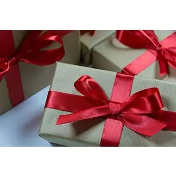 YASEO 1 1/2 Inch Dark Red Solid Satin Ribbon, 50 Yards Craft Fabric Ribbon for Gift Wrapping Floral Bouquets Wedding Party Decoration