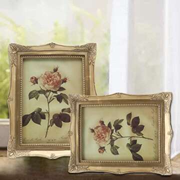 CISOO Antique 5x7 Vintage Picture Frame Tabletop Wall Decor