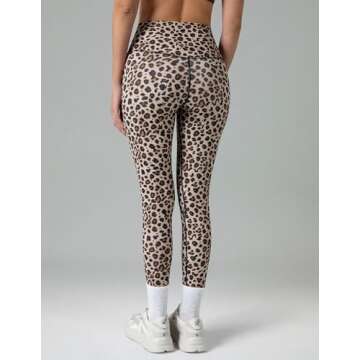 Colorfulkoala Women's High Waisted Pattern Leggings Full-Length Yoga Pants (XS, Leopard)