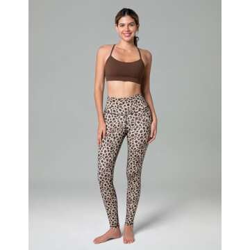 Colorfulkoala Women's High Waisted Pattern Leggings Full-Length Yoga Pants (XS, Leopard)