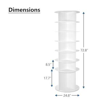 7-Tier Rotating Shoe Rack Tower for Stylish Organization