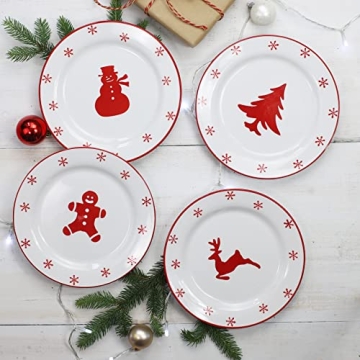 Euro Ceramica Winterfest Collection Dinnerware Set 12-Piece