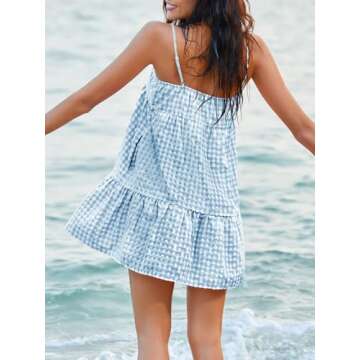 Stylish LPCBDEE A-line Plaid Dress with Pockets