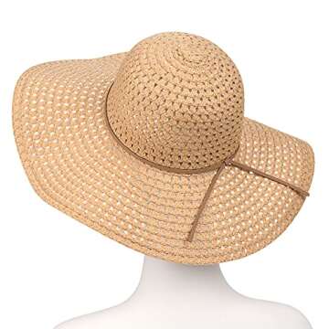Sowift Women's Stylish Wide Brim Beach Hat for Summer