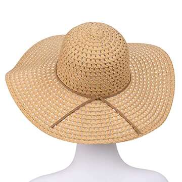 Sowift Women's Stylish Wide Brim Beach Hat for Summer