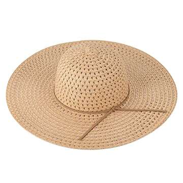 Sowift Women's Stylish Wide Brim Beach Hat for Summer