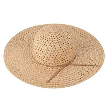 Sowift Women's Stylish Wide Brim Beach Hat for Summer