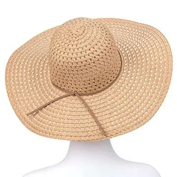 Sowift Women's Stylish Wide Brim Beach Hat for Summer