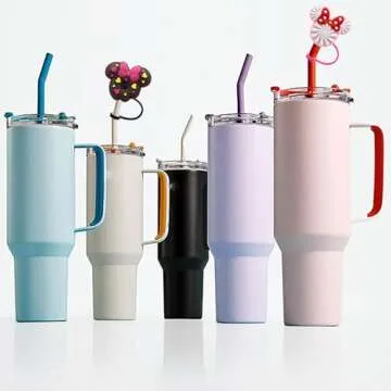 Stylish 10mm Straw Covers for Stanley Cup - 12 PCS