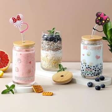 Stylish 10mm Straw Covers for Stanley Cup - 12 PCS