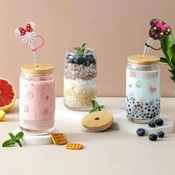 Stylish 10mm Straw Covers for Stanley Cup - 12 PCS