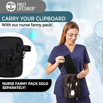 First Lifesaver Nursing Clipboard with Strong Clip for Nurses