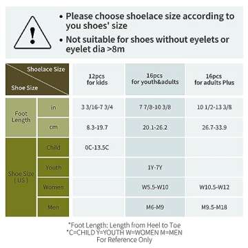 INMAKER No Tie Shoe Laces for Adults and Kids, Elastic Shoelaces for Sneakers, Rubber Silicone Tieless Laces