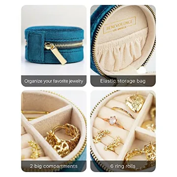 Stylish Velvet Travel Jewelry Box for Women