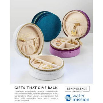 Stylish Velvet Travel Jewelry Box for Women