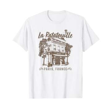 Disney Pixar Ratatouille Paris, France Vintage Restaurant T-Shirt