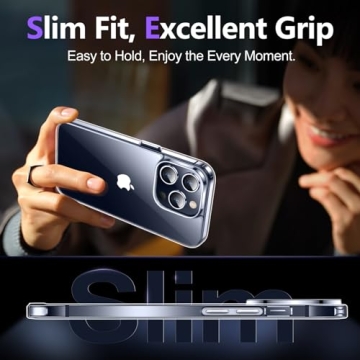 Temdan Clear iPhone 15 Pro Max Case Military-Grade Protection