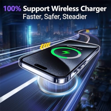 Temdan Clear iPhone 15 Pro Max Case Military-Grade Protection