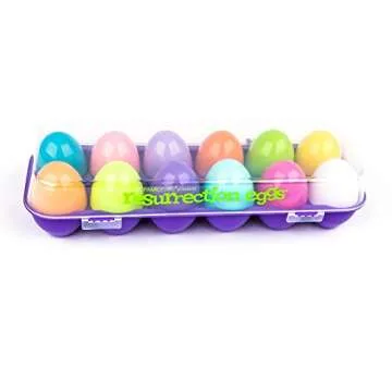 FAMILYLIFE Resurrection Eggs – 12 Piece Easter Eggs Set with Booklet and Religious Figurines Inside – Tells The Story of Easter – Easter Eggs with Toys Inside – Eggs for Easter Egg Hunts