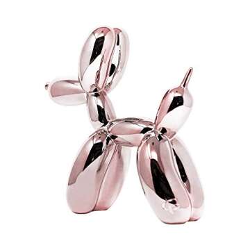 GTP Balloon Dog Figurine Statue Home Decor - Pink Metallic - Medium Size