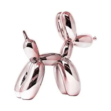 GTP Balloon Dog Figurine Statue Home Decor - Pink Metallic - Medium Size