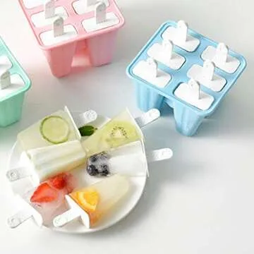 Popsicle Mould 6-Piece Silicone Ice Pop Maker Set
