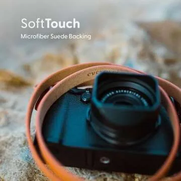 Evergreen Genuine Leather Minimalist Neck Shoulder Slim Camera Strap (Black, 38")