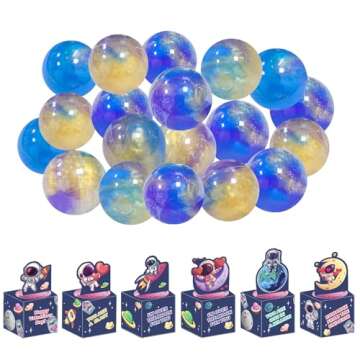 Holydeck 24 Pack Valentines Day Gifts for Kids, Galaxy Slime with Greeting Card Box Stress Relief Sl...