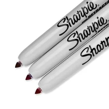 SHARPIE Retractable Permanent Markers, Fine Point, Assorted Colors, 3 Count
