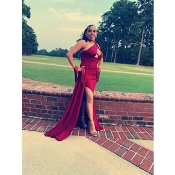 Elegant One Shoulder Maxi Dress For Evening Wear