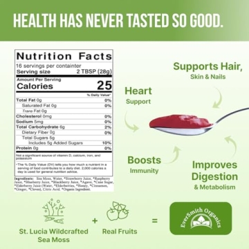 EverSmith Irish Sea Moss Gel Made in USA Superfood