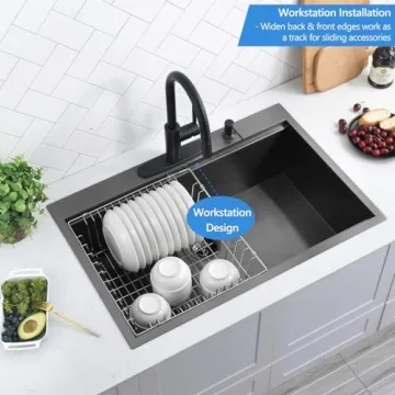 33 Inch Workstation Kitchen Sink for Modern Kitchens