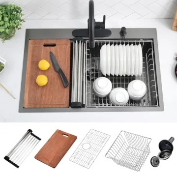 33 Inch Workstation Kitchen Sink for Modern Kitchens