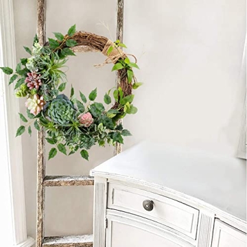 WANNA-CUL 16 inch Boho Succulent Wreath for Home Decor