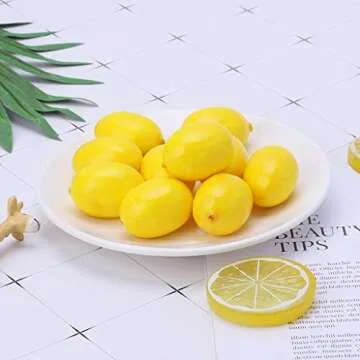 Galepromot 20 Mini Fake Lemons for Home Party Decor